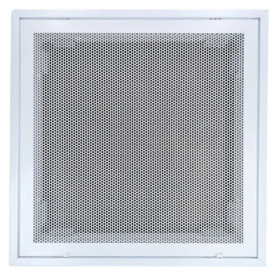 Truaire 24x24 4030FG-2DB-R6 Perforated Face T-Bar Lay-In Return Air Filter Grille with R6 Back Front View