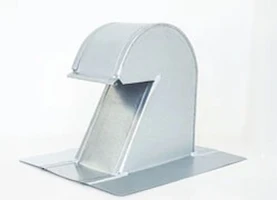 The Metal Shop Tall Flat Tile Roof Vent 4 Inch Galvanized with Screen GRV-4T