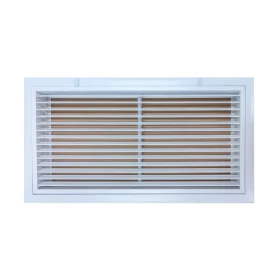 Truaire 24x12 A290 Aluminum Bar Type Return Air Filter Grille White Front View