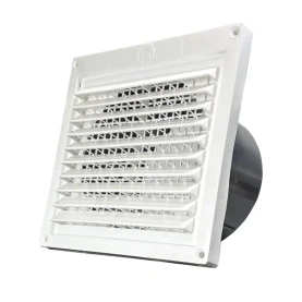 Builder's Best Plastic Mini Louver with 4" Diameter and 3" Long Tail 110812