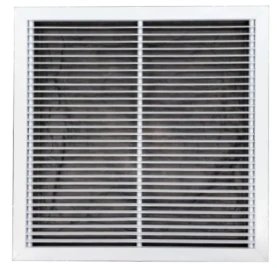 Truaire 24x24 Fixed Bar T-Bar Lay-In Return Air Grille with R6 Back Front View 2