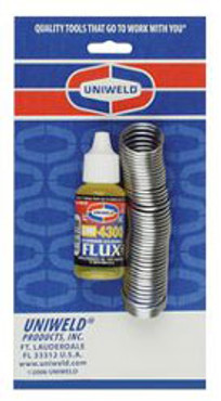 Uniweld Products P4KD9 UNI-4300 Soft Solder Flux Kit 10 FT Coil W/1 OZ Flux Bottle