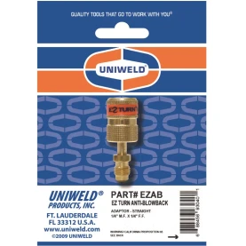 Uniweld Products 90* EZ TURN ANTI-Blowback Adaptor 1/4 M.F.x 1/4 F.F EZAB90 Package view