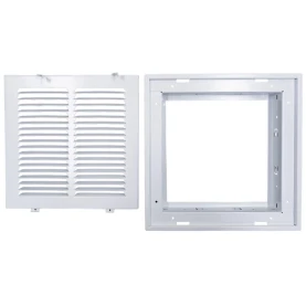 Truaire 10x10 190RF Stamped / Removable Face Return Air Filter Grille filter door open View
