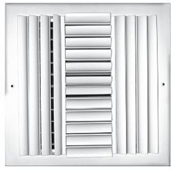 Truaire 14x14 304 4-Way Adjustable Curved Blade Supply Register