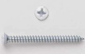 Peco Fasteners & Electrical Products Phillip Register Screws 8 x 2" Oval WHITE Head ZINE 250/CN PCO82W