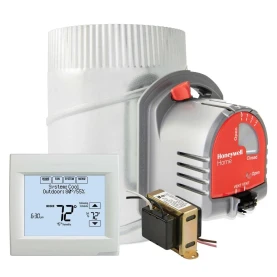 Honeywell Home Honeywell YTH8321WF1036 Fresh Air Ventilation kit with Wi-Fi VisionPRO 8000 and 6 inch TrueZONE Damper
