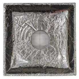 HaVACo Technologies HaVACo HT-2x2-PSPLBE-IB 2'x2' Plastic Plaque Supply Lay-In with R-6 Insulated Back, back View with insulation
