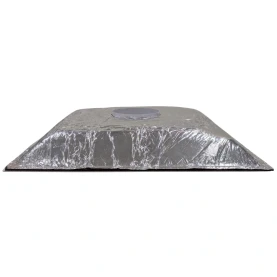HaVACo HT-2x2-SPL6-IB 2'x2' Plastic 3 Cone Supply Lay-In 6" Boot with R6 Insulated Back, side view