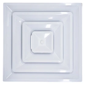 HaVACo HT-2x2-SPL8-IB 2'x2' Plastic 3 Cone Supply Lay-In 8" Boot with Insulated Back, Front View