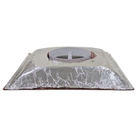 HaVACo HT-2x2-SPL12-IB 2'x2' Plastic 3 Cone Supply Lay-In 12" Boot with Insulated Back, side view