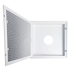 HaVACo HT-2x2-ERTN 2'x2' Plastic Lay-In Egg Crate Return Grille, filter door open view