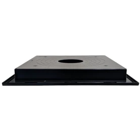 HaVACo HT-2x2-RTN-BK 2x2 Louver Lay-In Return Filter Grille Bulls-Eye Black Plastic side view