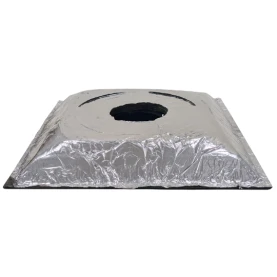 HaVACo HT-2x2-PSPLBE-BK-IB 2'x2' Plastic Plaque Supply Lay-In with R-6 Insulated Back, side view