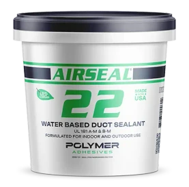 Polymer Adhesives Polymer Adhesives AS22-2 Airseal 22 Water Based Duct Sealant 2 Gallon Gray