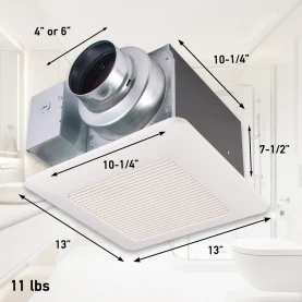 Panasonic Panasonic FV-0511VQ1 WhisperCeiling DC SmartFlow Ventilation Fan 50-80-110 CFM