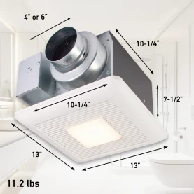 Panasonic Panasonic FV-0511VQL1 WhisperCeiling DC SmartFlow Ventilation Fan/Light 50-80-110 CFM