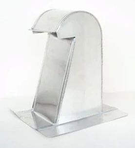 The Metal Shop Barrel Tile Roof Vent 6 Inch Aluminum Extra Tall with Damper ARV-6xTD