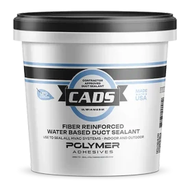 Polymer Adhesives Polymer Adhesives CADS-1 C.A.D.S. Fiber Reinforced Water Based Duct Sealant 1 Gallon White