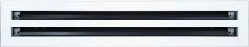 AirGuide Manufacturing, LLC AirGuide 36" ASD Type 1, 2 Slot, 1" Slot W/APC & End Flanges WHITE Front View