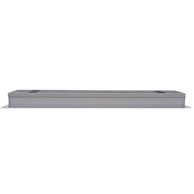 AirGuide Manufacturing, LLC AirGuide 24" ASD Type 1, 2 Slot, 1" Slot W/APC & End Flange WHITE side View