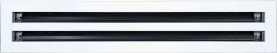 AirGuide Manufacturing, LLC AirGuide 48" ASD Type 1, 2 Slot, 1" Slot W/ APC & END Flanges WHITE Front View
