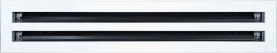 AirGuide Manufacturing, LLC AirGuide 48" ASD Type 1, 2 Slot, 1" Slot W/ APC & END Flanges WHITE Front View