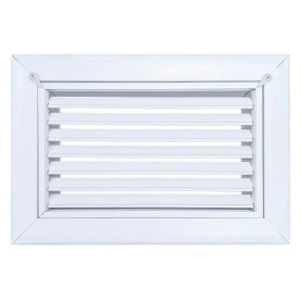 AirGuide RF-2FS 10x06 Return Air Filter Grille WHITE Screw Holes IN NECK of Unit NO Screw Holes in Face front view