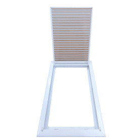 AirGuide RF-2FS 12x18 Return Air Filter Grille WHITE Screw Holes IN NECK of Unit NO Screw Holes in Face! filter view