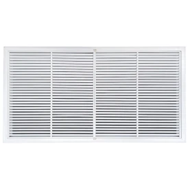 AirGuide RF-2FS 48x24 Return Air Filter Grille WHITE Screw Holes IN NECK of Unit NO Screw Holes in Face! Front View