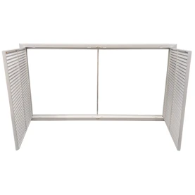 AirGuide RF-2FS 48x24 Return Air Filter Grille WHITE Screw Holes IN NECK of Unit NO Screw Holes in Face! Filter View