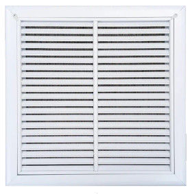 AirGuide RF-2FS 16x16 Return Air Filter Grille WHITE Screw Holes IN NECK of Unit NO Holes in Face front view
