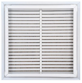 AirGuide RF-2FS 16x16 Return Air Filter Grille WHITE Screw Holes IN NECK of Unit NO Holes in Face back view