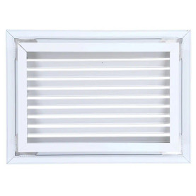 AirGuide RF-2FS 12x08 Return Air Filter Grille WHITE Screw Holes IN NECK of Unit NO Screw Holes in Face! back View