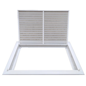 AirGuide RF-2FS 18x12 Return Air Filter Grille WHITE Screw Holes IN NECK of Unit NO Screw Holes in Face! filter View