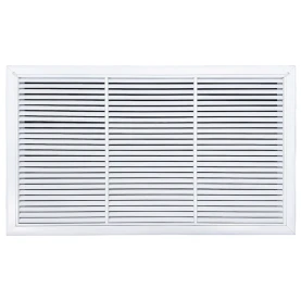 AirGuide RF-2FS 36x20 Return Air Filter Grille WHITE Screw Holes IN NECK of Unit NO Holes in Face! Front view