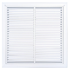 AirGuide RF-2FS 18x18 Return Air Filter Grille WHITE Screw Holes IN NECK of Unit NO Screw Holes in Face! Front View