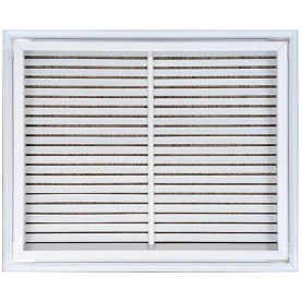 AirGuide RF-2FS 20x16 Return Air Filter Grille WHITE Screw Holes IN NECK of Unit NO Screw Holes in Face!. back view