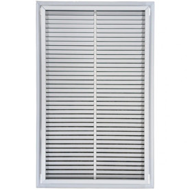 AirGuide RF-2FS 18x30 Return Air Filter Grille WHITE Screw Holes IN NECK of Unit  back