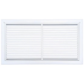 AirGuide RF-2FS 24x12 Return Air Filter Grille White Screw Holes in Neck of Unit NO Screw Holes in Face Front View