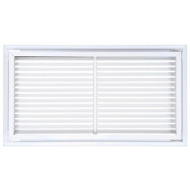 AirGuide RF-2FS 24x12 Return Air Filter Grille White Screw Holes in Neck of Unit NO Screw Holes in Face back View