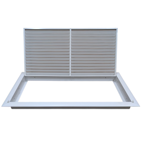AirGuide RF-2FS 24x12 Return Air Filter Grille White Screw Holes in Neck of Unit NO Screw Holes in Face filter View