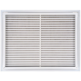 AirGuide RF-2FS 24x18 Return Air Filter Grille WHITE Screw Holes IN NECK of Unit NO Screw Holes in Face back View