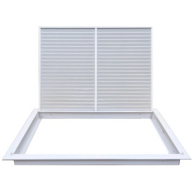 AirGuide RF-2FS 24x18 Return Air Filter Grille WHITE Screw Holes IN NECK of Unit NO Screw Holes in Face filter View