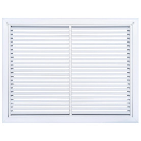 AirGuide RF-2FS 24x18 Return Air Filter Grille WHITE Screw Holes IN NECK of Unit NO Screw Holes in Face Front View