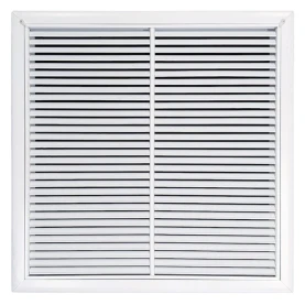 AirGuide RF-2FS 24x24 Return Air Filter Grille WHITE W/Filter Screw Holes IN NECK of Unit NO Screw Holes in Face Front View