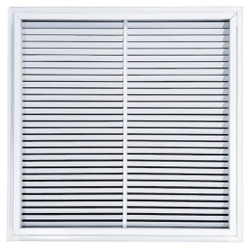 AirGuide RF-2FS 24x24 Return Air Filter Grille WHITE W/Filter Screw Holes IN NECK of Unit NO Screw Holes in Face back View