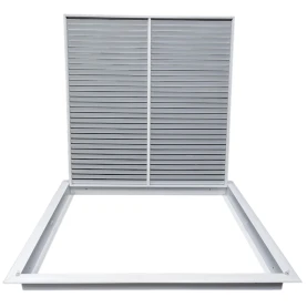 AirGuide RF-2FS 24x24 Return Air Filter Grille WHITE W/Filter Screw Holes IN NECK of Unit NO Screw Holes in Face back filter