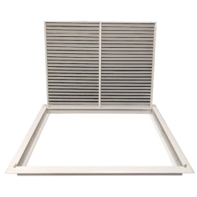 AirGuide RF-2FS 25x20 Return Air Filter Grille WHITE Screw Holes IN NECK of Unit NO Screw Holes in Face filter View