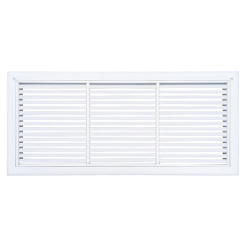AirGuide RF-2FS 30x12 Return Air Filter Grille WHITE Screw Holes IN NECK of Unit NO Screw Holes in Face front view